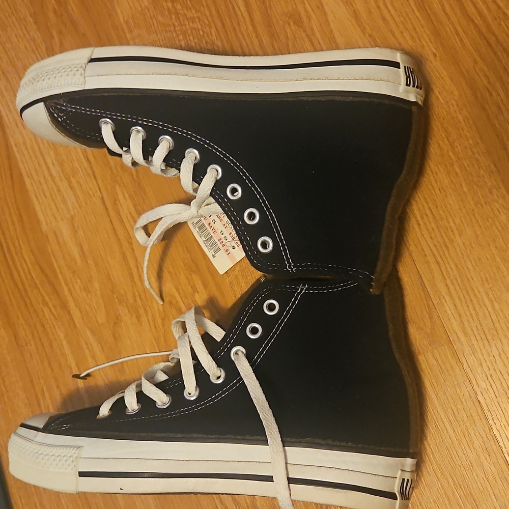 Vintage Converse Chuck Taylor All Star High Top Black Brown 2-tone Sneakers. - Picture 3 of 6